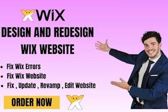 fix wix website, redesign wix website