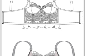 create professional technical sheets for lingerie products