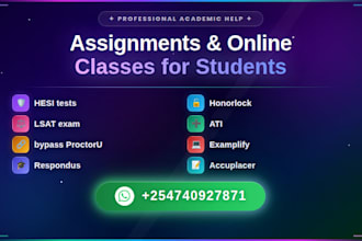 do proctoru, honorlocks, respondus,hesi, ati teas, ged, sophia, examplify tasks