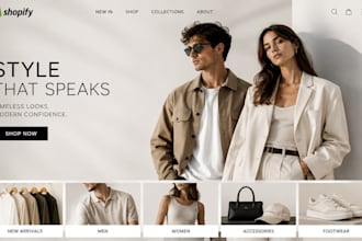 design shopify fashion store and shopify clothing store