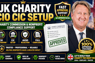 setup UK charity cio uk cic and nonprofit full compliance support