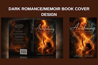 design dark romance memoir book cover design paperback ebook cover kdp