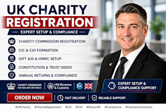 register your UK charity with the charity commission for full legal compliance