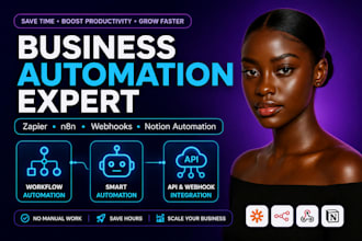 automate your business with zapier, n8n, webhook and notion