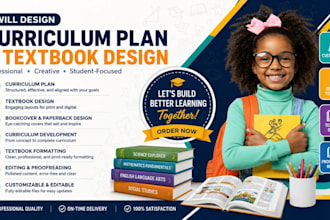 design, format educational workbook, textbook, curriculum plan, kdp book cover