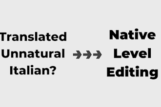 refine your italian writing to native quality