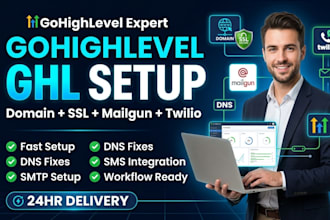 connect domain, ssl, mailgun and twilio in gohighlevel ghl