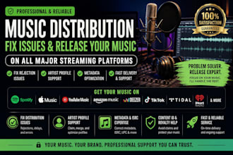 fix music distribution issues and release your music on all dsps professionally
