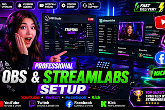 setup obs studio and streamlabs for youtube, twitch, facebook and kick
