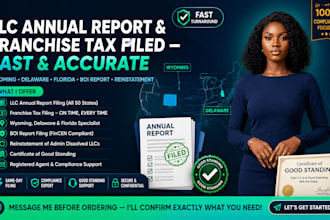 file your llc annual report, franchise tax, and boi report