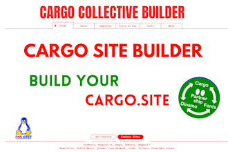 design, redesign and develop cargo collective site fix cargo website bug