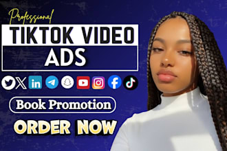 create facebook video ads tiktok video ads book promotion tik tok ads