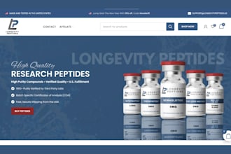supplement website supplement store peptide supplement  shopify store peptide re