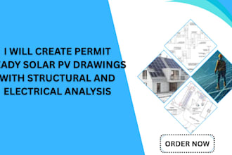 permit ready solar pv drawings with structural electrical analysis
