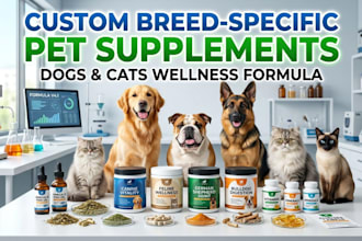 formulate breed specific pet supplements for dogs and cats