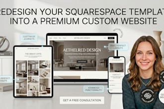 redesign your squarespace template as a custom squarespace website development