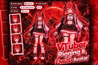 vtuber rigging pngtuber live2d vtuber 2d vtuber model  oc vtuber vrchat webtoon