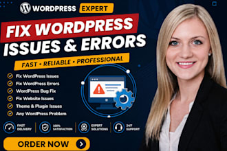 fix wordpress issues, fix wordpress errors, wordpress bug fix, fix website