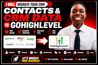 migrate contacts and CRM data from pipedrive zoho keap copper to gohighlevel