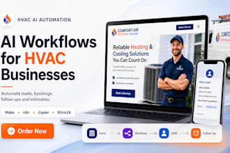 build ai automation workflows for your hvac business using make n8n zapier
