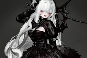 custom vrchat avatar 3d furry vtuber model vr game character vrm avatar PC quest