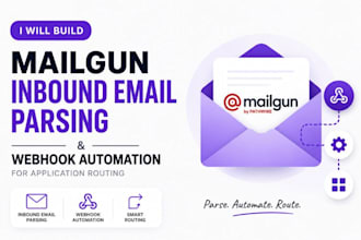 build mailgun inbound email parsing webhook automation