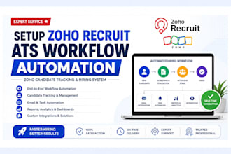 setup zoho recruit ats workflow automation zoho candidate tracking hiring system