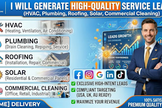 generate hvac, plumbing, roofing, and solar lead, commercial cleaning leads
