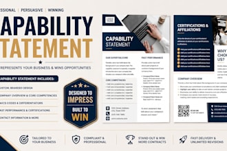 create a professional capability statement for government contracts