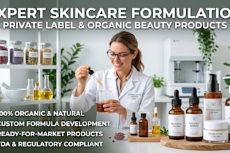 formulate natural skincare formulas for your cosmetic brand, certified chemist