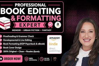 proofread edit format memoir book epic urban fiction fantasy book editor