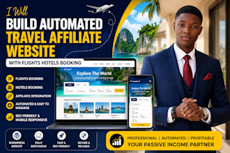 build automated travel affiliate website with flights hotels booking