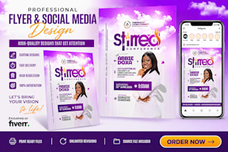 design modern church flyer, church poster, church social media flyer design