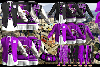 make fivem custom chain, fivem gang clothing, custom pocket flag, drippy bandana