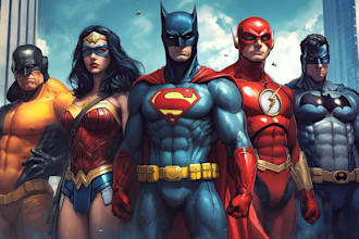 superhero character for comics