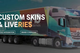 design ets2 ats truck skins, liveries with logo and branding