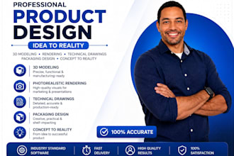 3d cad design, industrial product design, modeling rendering, technical drawing