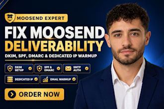 fix moosend email deliverability dkim spf dmarc dedicated ip warmup service