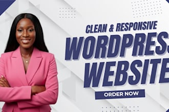 design clean and responsive wordpress website
