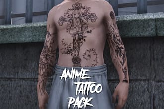 do custom tattoo, custom ped, custom clothes,fivem chain, custom fivem ped