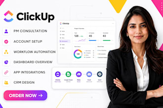 make com automation clickup dashboard, click up automation,made com