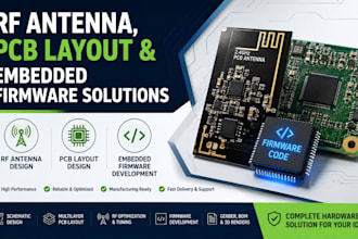 design rf antenna, pcb layout and embedded firmware solution