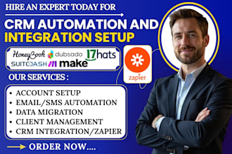 setup honeybook dubsado 17hats suitedash quickbook zapier make automation
