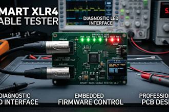 design smart xlr4 cable tester with diagnostic led and firmware control