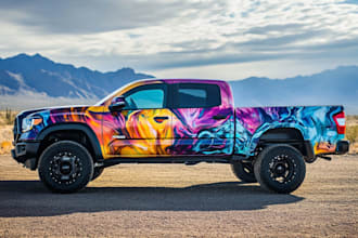 make itasha car wrap design, racing car wrap, car wrap