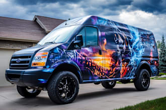 vehicle wrap car wrap van truck wrap design