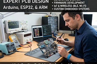 develop arduino, esp32, and arm based embedded system pcb design