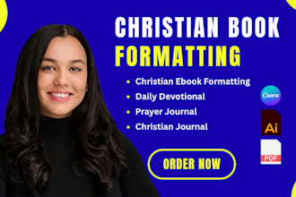design and format christian ebook, christian devotional and prayer journal