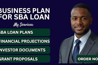 write a professional sba loan business plan for funding approval