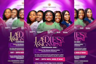 design modern church flyer and poster, and church social media design
